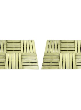 VidaXL 12 st Terrastegels 50x50 cm hout groen