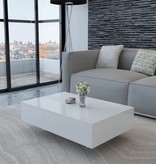 VidaXL Salontafel hoogglans wit