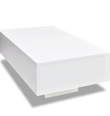 VidaXL Salontafel hoogglans wit