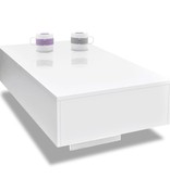 VidaXL Salontafel hoogglans wit