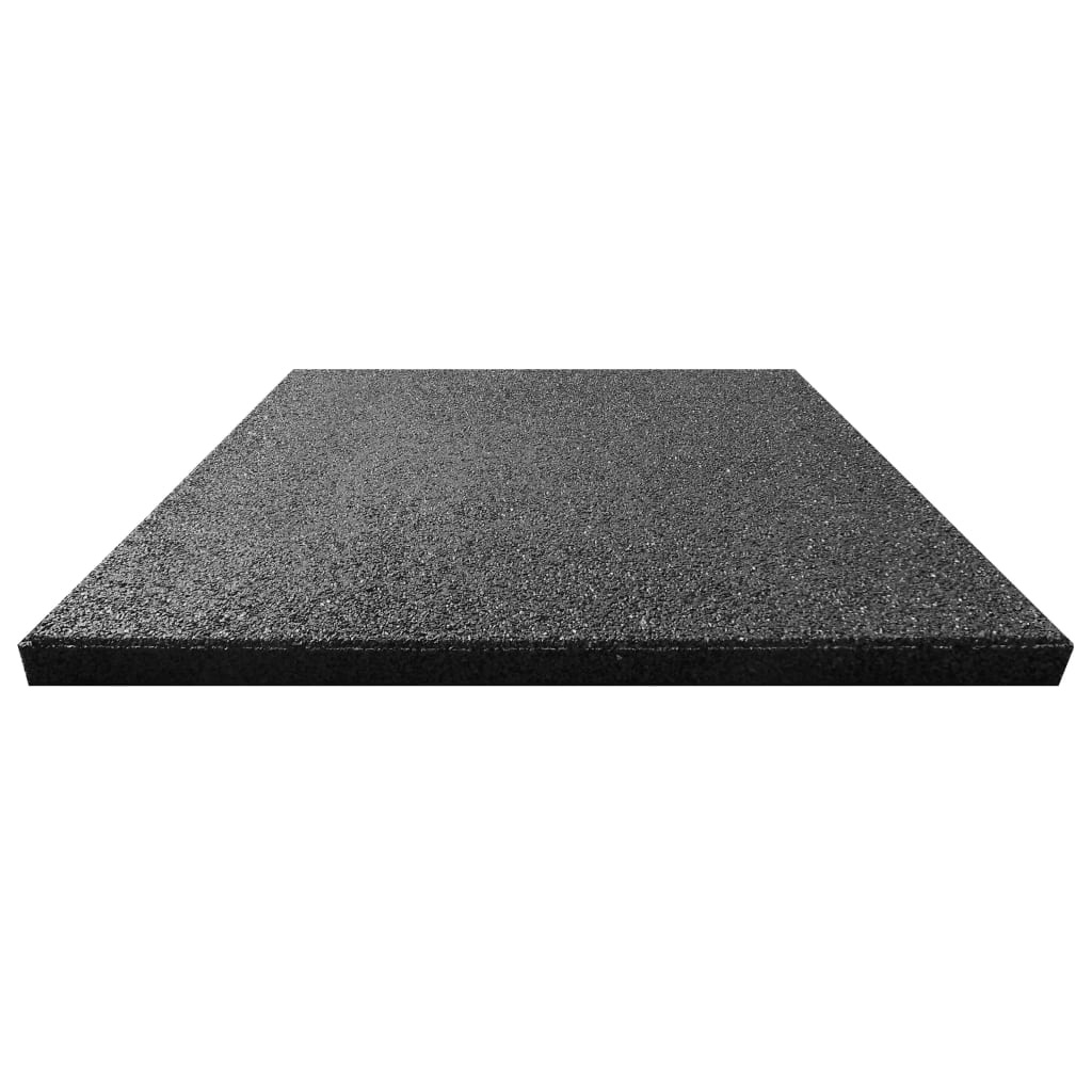 vidaXL Valtegels 24 st 50x50x3 cm rubber zwart