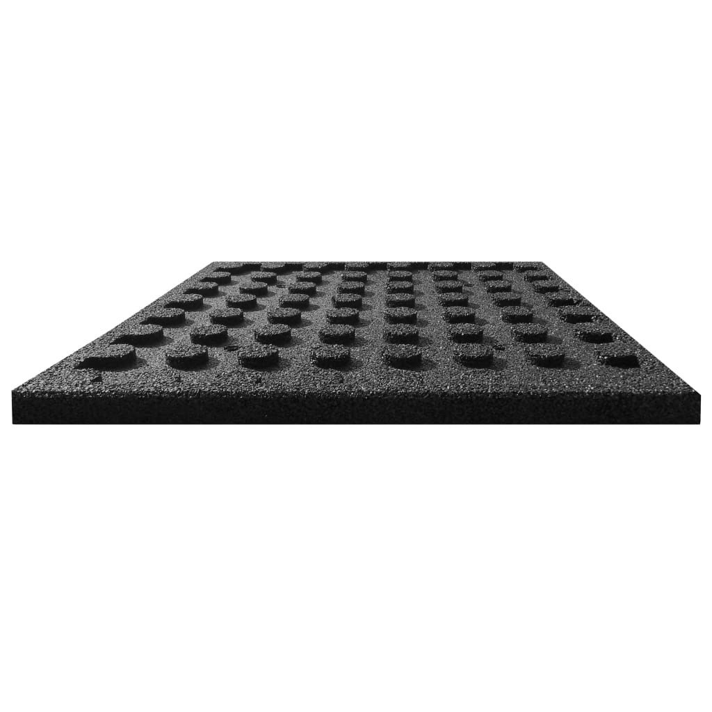 vidaXL Valtegels 24 st 50x50x3 cm rubber zwart