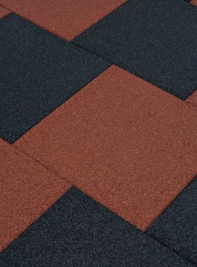 VidaXL Valtegels 18 st 50x50x3 cm rubber zwart