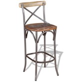 VidaXL Barkruk 45x45x110 cm massief gerecycled hout