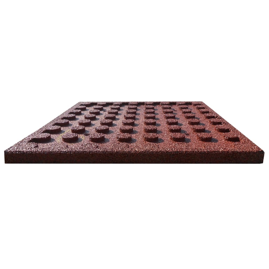 vidaXL Valtegels 24 st 50x50x3 cm rubber rood