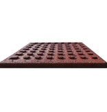 VidaXL Valtegels 18 st 50x50x3 cm rubber rood