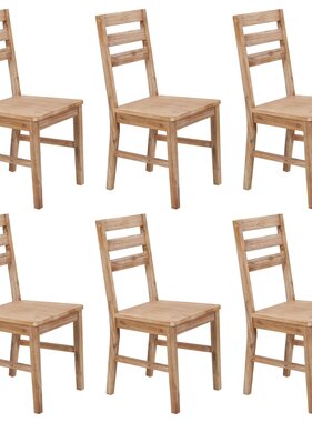 VidaXL Eetkamerstoelen 6 st massief acaciahout