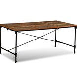 vidaXL Eettafel 180 cm massief gerecycled hout