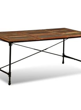 vidaXL Eettafel 180 cm massief gerecycled hout