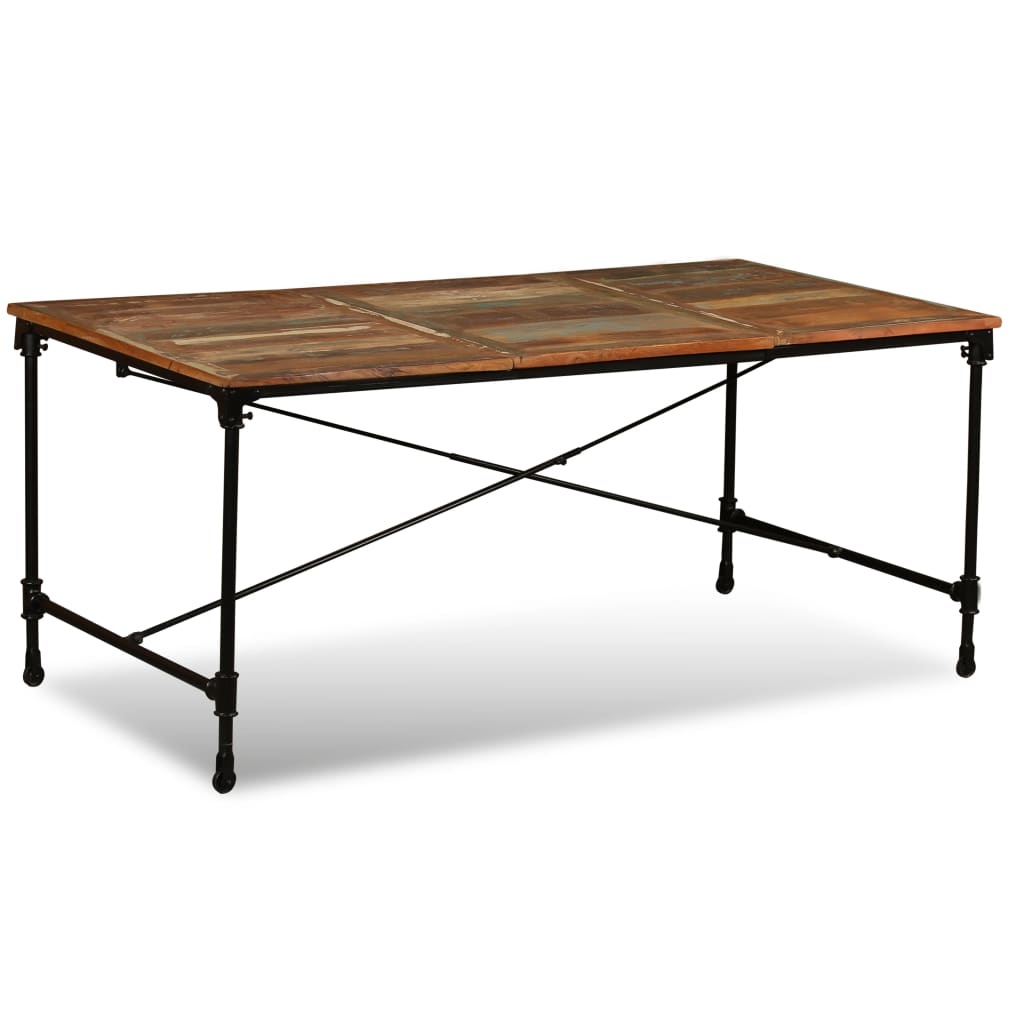 vidaXL Eettafel 180 cm massief gerecycled hout