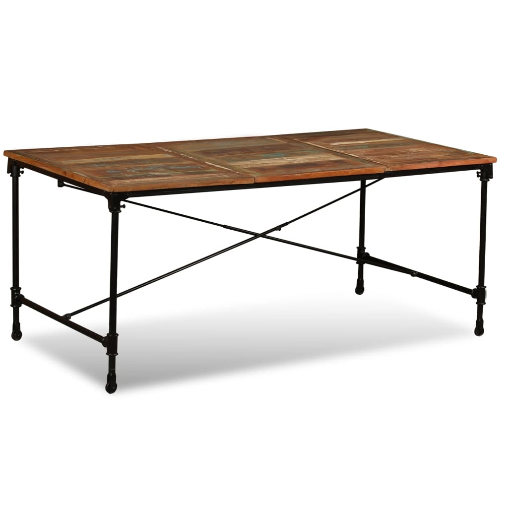 vidaXL Eettafel 180 cm massief gerecycled hout