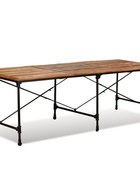 vidaXL Eettafel 240 cm massief gerecycled hout