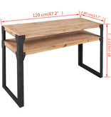 vidaXL Wandtafel 120x40x85 cm massief acaciahout