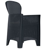 VidaXL 9-delige Tuinset rattan-look kunststof antraciet