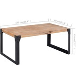 vidaXL Salontafel 100x60x45 cm massief acaciahout