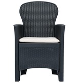 VidaXL 9-delige Tuinset rattan-look kunststof antraciet