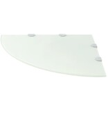 vidaXL Hoekschap met chromen dragers wit 45x45 cm glas