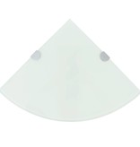 VidaXL Hoekschap met chromen dragers wit 35x35 cm glas