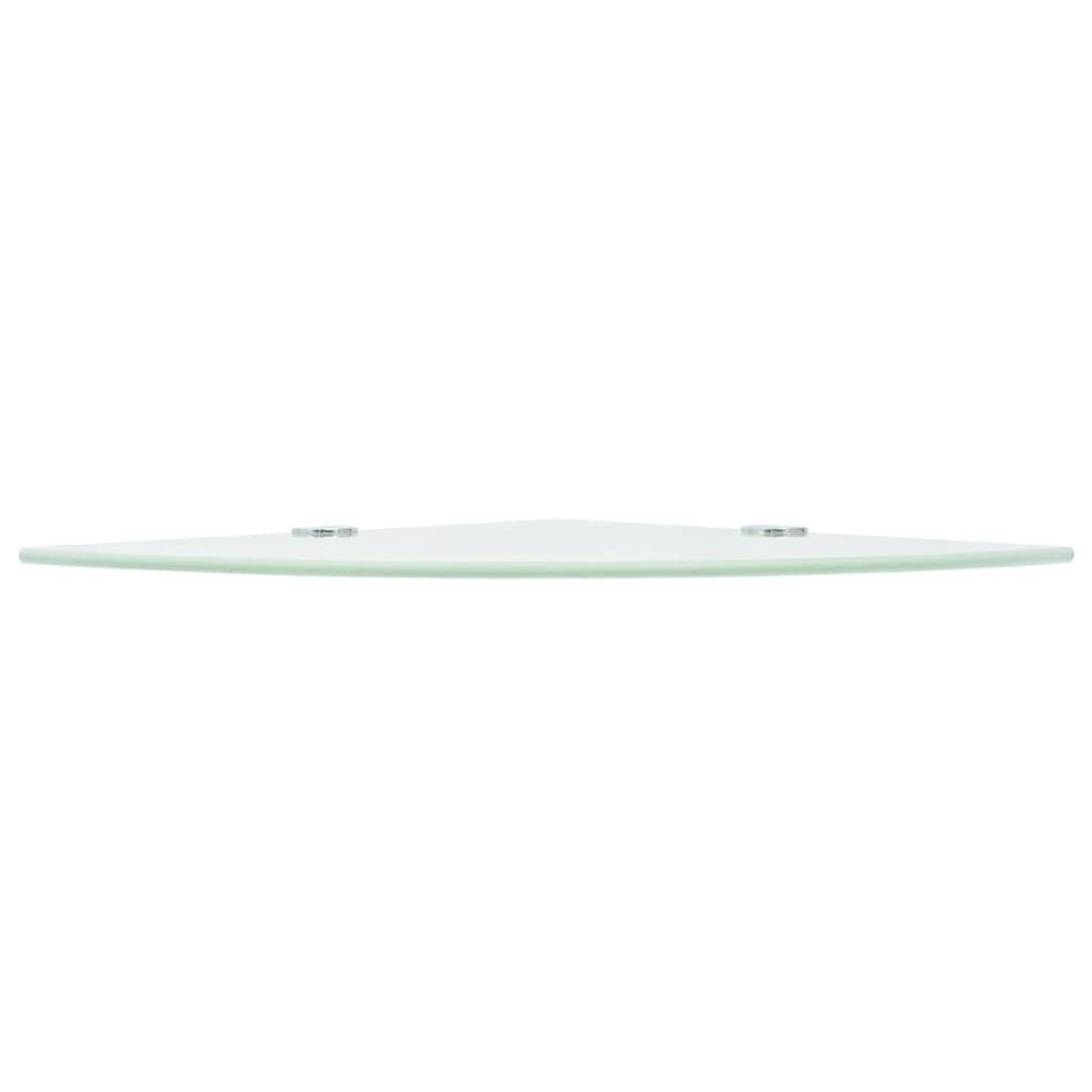 VidaXL Hoekschap met chromen dragers wit 35x35 cm glas
