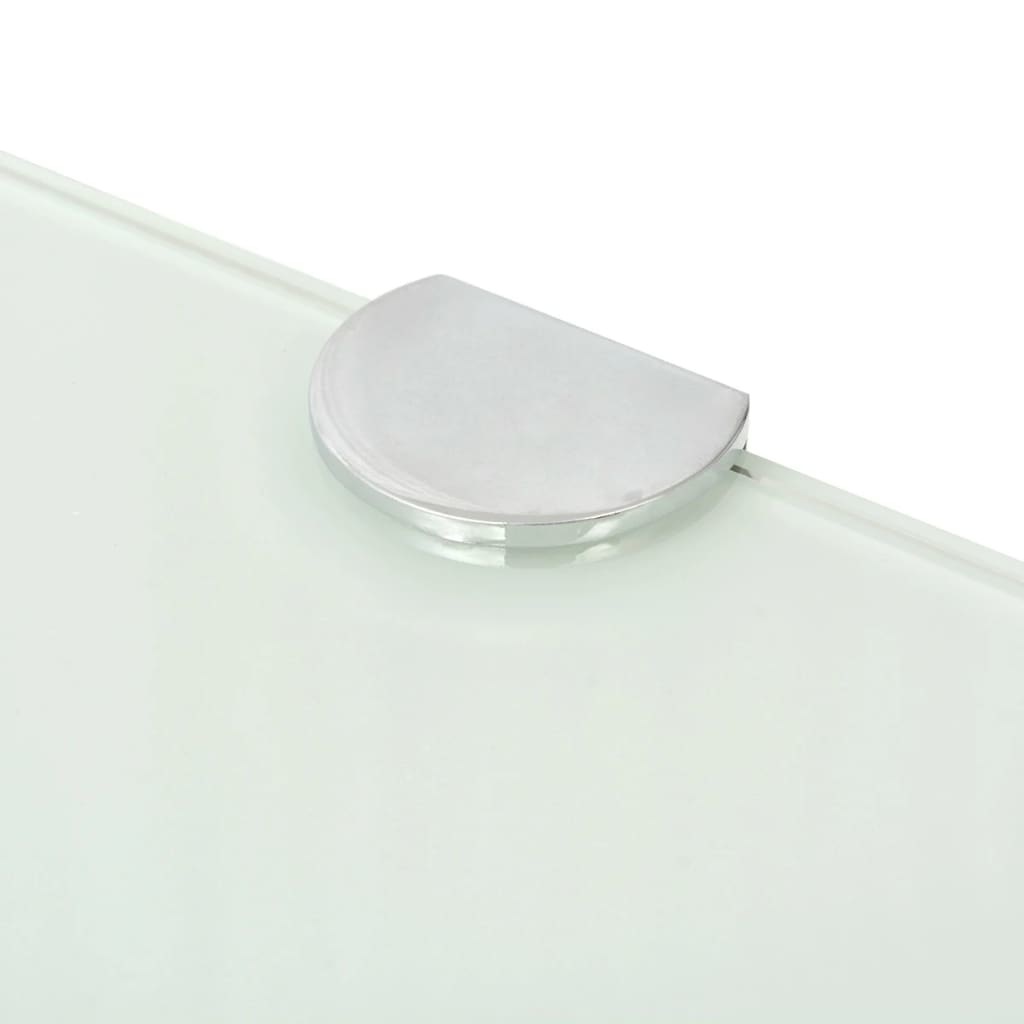 VidaXL Hoekschap met chromen dragers wit 35x35 cm glas