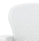 VidaXL 3-delige Bistroset rattan-look kunststof wit