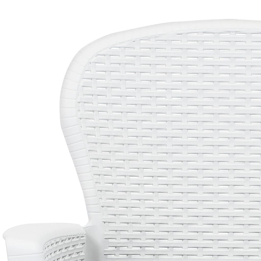 VidaXL 3-delige Bistroset rattan-look kunststof wit