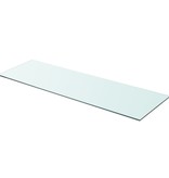 vidaXL Wandschap transparant 90x30 cm glas