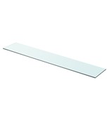 vidaXL Wandschap transparant 90x15 cm glas