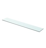 vidaXL Wandschap transparant 80x12 cm glas