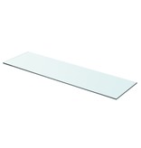 vidaXL Wandschap transparant 70x20 cm glas