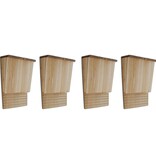 VidaXL Vleermuizenkasten 4 st 22x12x34 cm hout