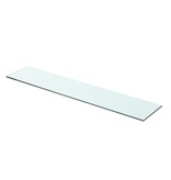 vidaXL Wandschap transparant 70x15 cm glas