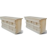 vidaXL Mussenhuizen 2 st 44x15,5x21,5 cm hout