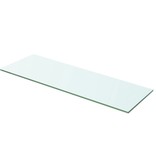 vidaXL Wandschap transparant 60x15 cm glas