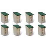 VidaXL Vlinderkasten 8 st 14x15x22 cm hout