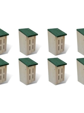 VidaXL Vlinderkasten 8 st 14x15x22 cm hout