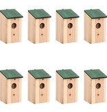 vidaXL Vogelhuisjes 8 st 12x12x22 cm hout