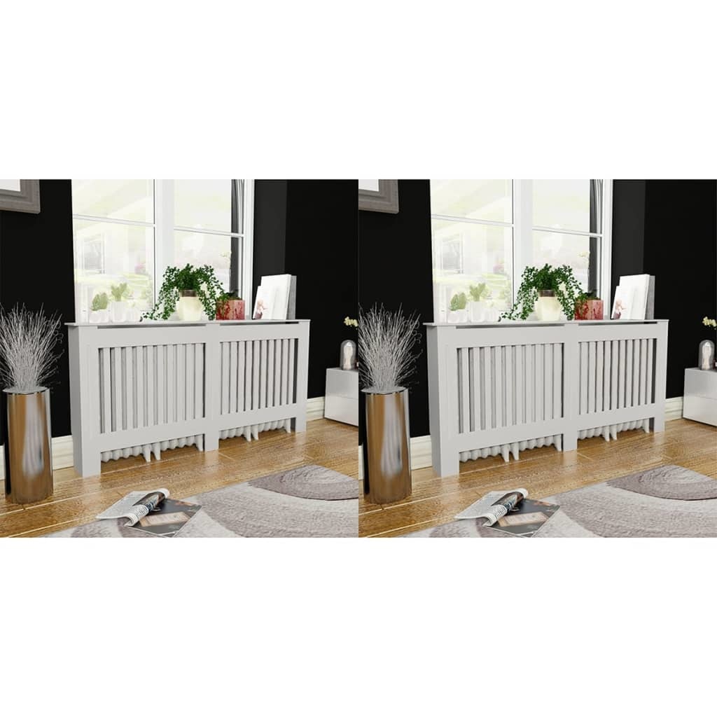 vidaXL Radiatorombouw 2 st 172 cm MDF wit