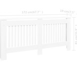 VidaXL Radiatorombouw 2 st 172 cm MDF wit