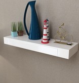 vidaXL Wandplanken zwevend met lades 2 st 80 cm wit