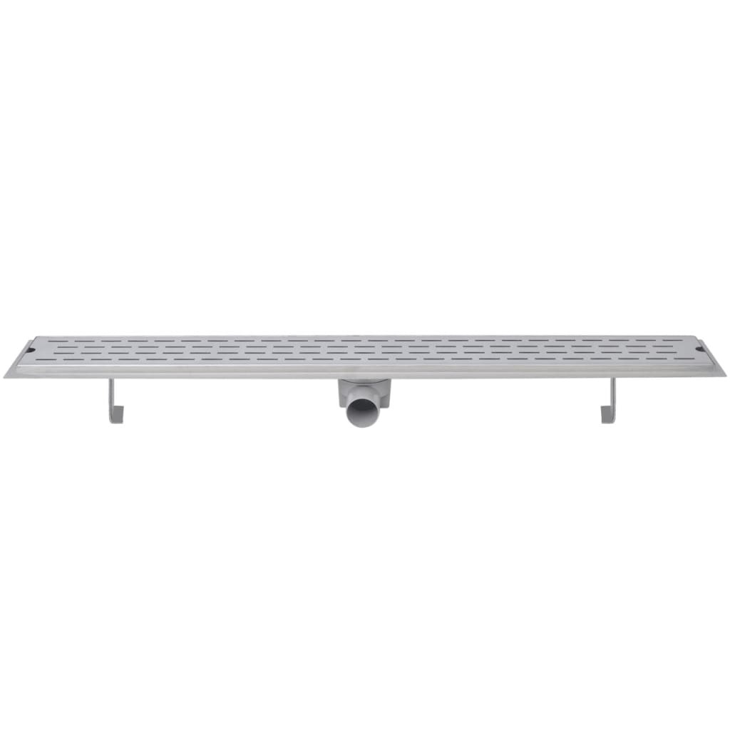 VidaXL Doucheafvoer 2 st rechthoekig lijn 1030x140 mm roestvrij staal