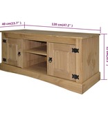 vidaXL Tv-meubel Mexicaans grenenhout Corona-stijl 120x40x52 cm