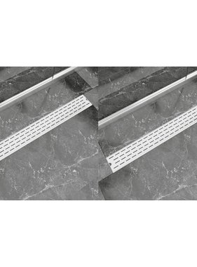 VidaXL Doucheafvoer 2 st rechthoekig lijn 930x140 mm roestvrij staal