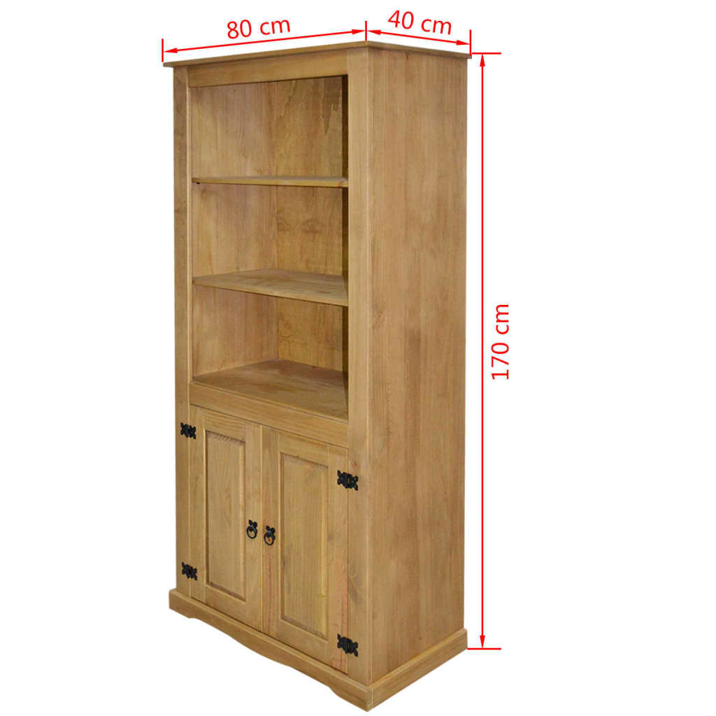 VidaXL Wandkast Mexicaans grenenhout Corona-stijl 80x40x170 cm