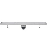 VidaXL Doucheafvoer 2 st rechthoekig 730x140 mm roestvrij staal
