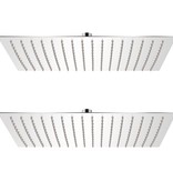 VidaXL Regendouchekoppen 2 st 30x40 cm roestvrij staal