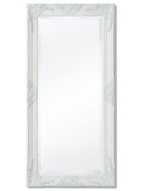 vidaXL Wandspiegel Barok 100 x 50 cm wit