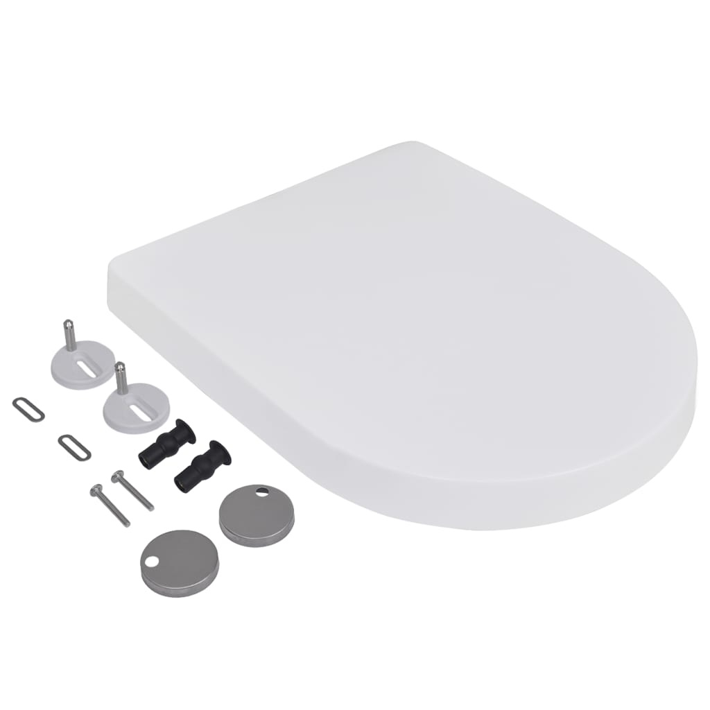 VidaXL Toiletbril met soft-closedeksel 2 st kunststof wit