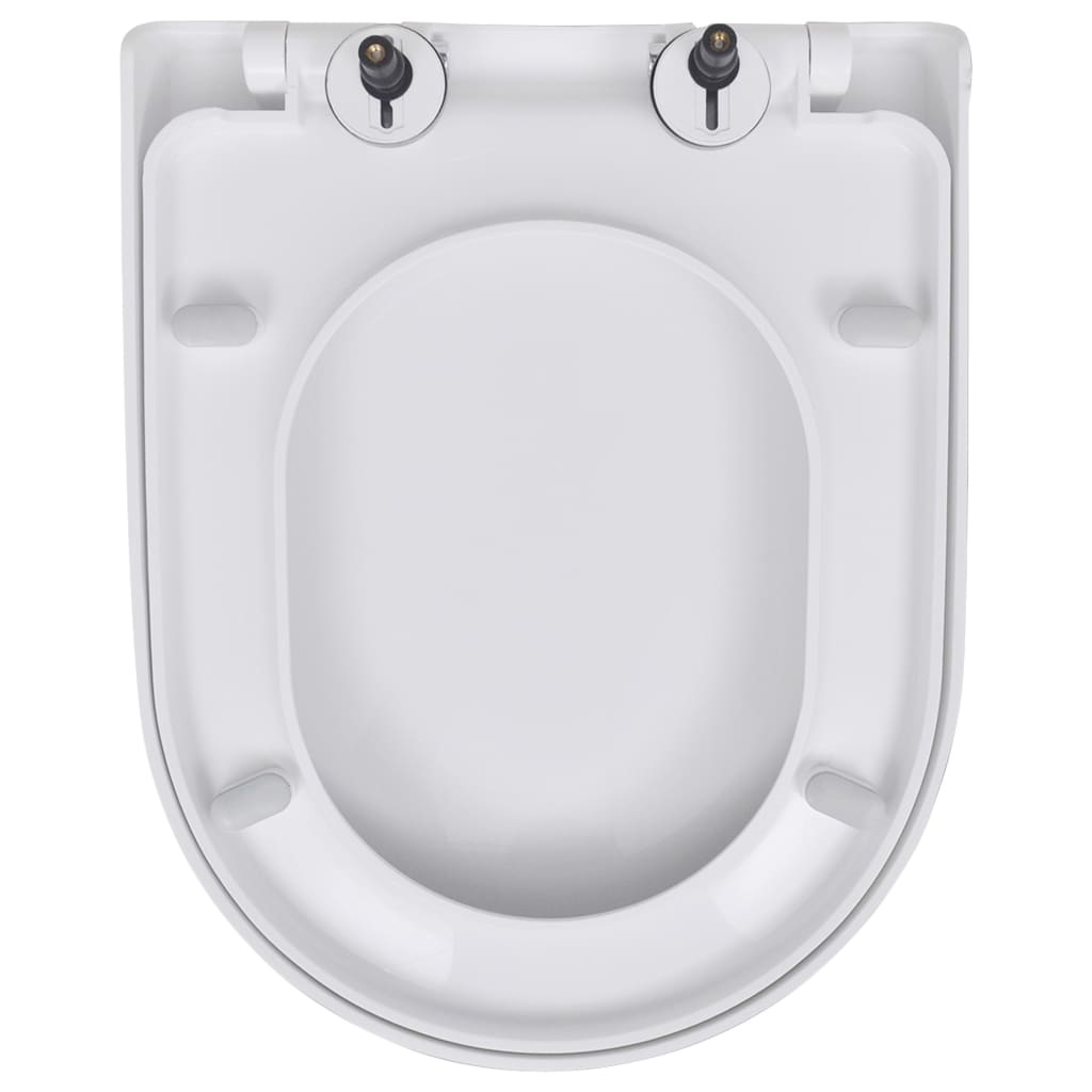 VidaXL Toiletbril met soft-closedeksel 2 st kunststof wit