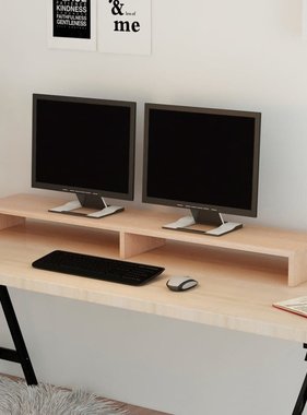 VidaXL TV-/monitorstandaard spaanplaat 118x23,5x9 cm beige
